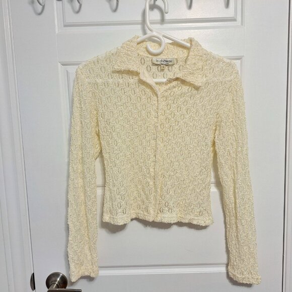 Vintage Elegant sheer top made in Canada - Picture 6 of 7